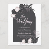 LeahG Roze Rozen Moderne Herfst Winter Bruiloft (Voorkant)