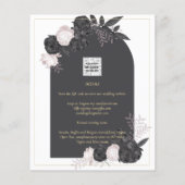 LeahG Roze Rozen Moderne Herfst Winter Bruiloft Flyer (Achterkant)
