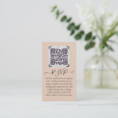 LeahG RSVP QR Code PHOTO Details Wedding Kaart (Staand voorkant)