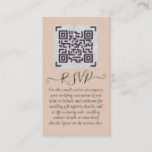 LeahG RSVP QR Code PHOTO Details Wedding Kaart (Voorkant)