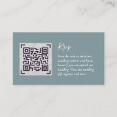 LeahG RSVP QR Code PHOTO Details Wedding Kaart (Voorkant)