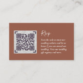 LeahG RSVP QR Code PHOTO Details Wedding Kaart (Voorkant)