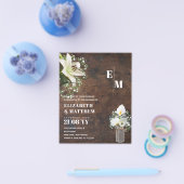 LeahG Rustic Calla Lily Floral Wedding Invite Flyer (Enkel)