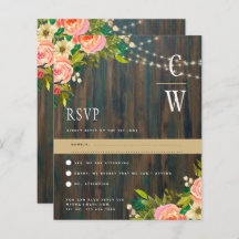 LeahG Rustic Hout Perzik Koraal Bloemige Trouwdag