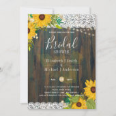 LeahG Rustic Sunflower Vrijgezellenfeest Kaart (Voorkant)