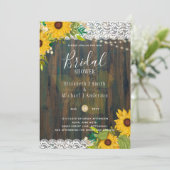 LeahG Rustic Sunflower Vrijgezellenfeest Kaart (Staand voorkant)