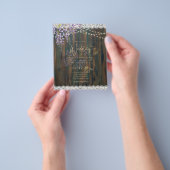 LeahG Rustic WISTERIA Kant Bloemrijke Trouw UITNOD Flyer (Hand)