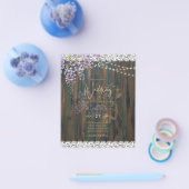 LeahG Rustic WISTERIA Kant Bloemrijke Trouw UITNOD Flyer (Enkel)