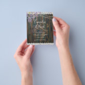 LeahG Rustic WISTERIA Kanten Bloemen Bruiloft UITN Flyer (Hand)