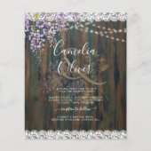 LeahG Rustic WISTERIA Kanten Bloemen Bruiloft UITN Flyer (Voorkant)