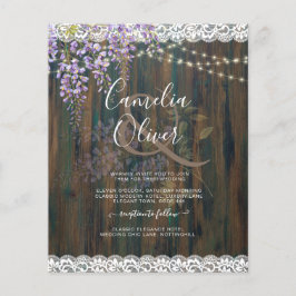 LeahG Rustic WISTERIA Kanten Bloemen Bruiloft UITN Flyer