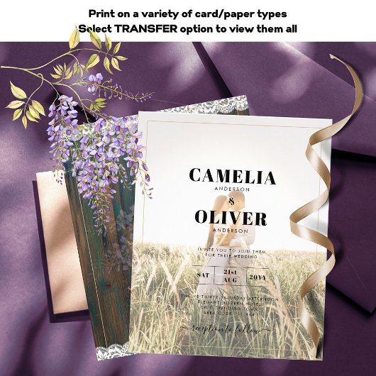 LeahG Rustic WISTERIA Kanten Bloemen Bruiloft UITN Flyer