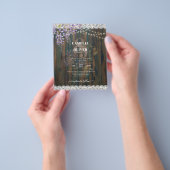 LeahG Rustic WISTERIA Kanten Bloemen Bruiloft UITN Flyer (Hand)