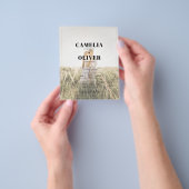 LeahG Rustic WISTERIA Kanten Bloemen Bruiloft UITN Flyer (Hand)