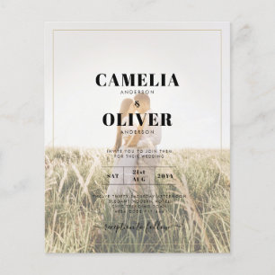 LeahG Rustic WISTERIA Lace Floral Wedding INVITE