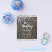 LeahG Rustic WISTERIA Lace Floral Wedding INVITE Flyer (Enkel)
