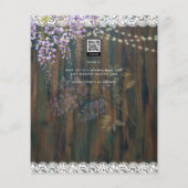LeahG Rustic WISTERIA Lace Floral Wedding INVITE Flyer (Achterkant)