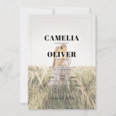 LeahG Rustic WISTERIA Lace Floral Wedding INVITE Kaart (Voorkant)