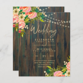 LeahG Rustic Wood Peach Koral Wedding