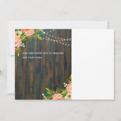 LeahG Rustic Wood Peach Koral Wedding Save The Date (Achterkant)