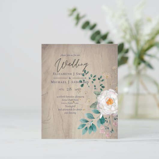 LeahG rustieke Rozen zomer bloemenbruiloft (Staand voorkant)