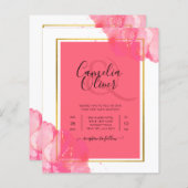 LeahG Salmon PINK GOLD WEDDING Alcohol Ink (Voorkant / Achterkant)