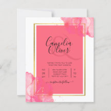 LeahG Salmon PINK GOLD WEDDING Alcohol Ink