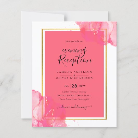 LeahG Salmon PINK GOLD WEDDING Alcohol Ink (Voorkant)