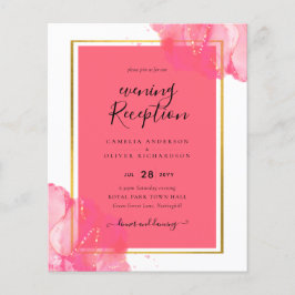 LeahG Salmon PINK GOLD WEDDING Alcohol Ink Flyer
