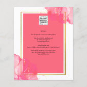 LeahG Salmon PINK GOLD WEDDING Alcohol Ink Flyer (Achterkant)