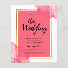 LeahG Salmon PINK GOLD WEDDING Alcohol Ink Flyer