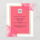 LeahG Salmon PINK GOLD WEDDING Alcohol Ink Flyer (Achterkant)