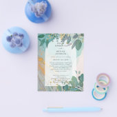 LeahG Seaglass Inkt Teal Goud Groenery Trouw Uitno Flyer (Enkel)