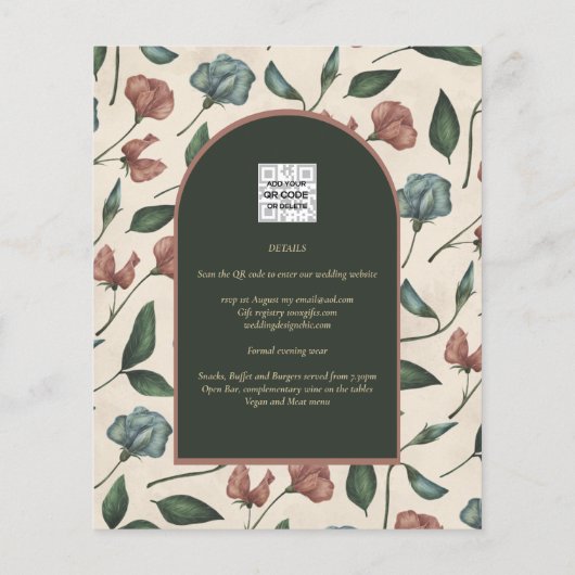 LeahG Smaragdgroene Terracotta Goud HERFST Bruilof (Achterkant)