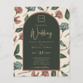 LeahG Smaragdgroene Terracotta Goud HERFST Bruilof (Voorkant)