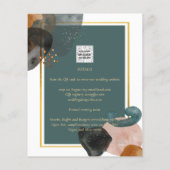 Leahg TEAL AARDETINTEN TROUWKAART QR-code Flyer (Achterkant)