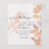 LeahG Terracotta Fall Leaves Wedding Invite (Voorkant)