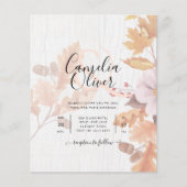 LeahG Terracotta Fall Leaves Wedding Invite (Voorkant)