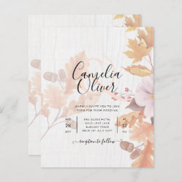 LeahG Terracotta Fall Leaves Wedding Invite