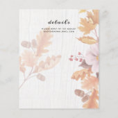 LeahG Terracotta Fall Leaves Wedding Invite (Achterkant)