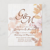 LeahG Terracotta Fall Leaves Wedding Invite (Voorkant)