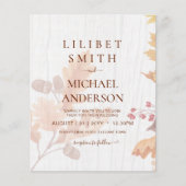 LeahG Terracotta Fall Leaves Wedding Invite (Voorkant)