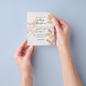 LeahG Terracotta Fall Leaves Wedding Invite Flyer (Hand)