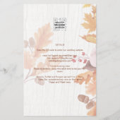 LeahG Terracotta Fall Leaves Wedding Invite Flyer (Achterkant)