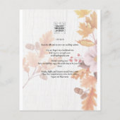LeahG Terracotta Fall Leaves Wedding Invite Flyer (Achterkant)