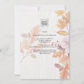 LeahG Terracotta Fall Leaves Wedding Invite Kaart (Achterkant)