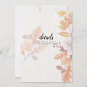 LeahG Terracotta Fall Leaves Wedding Invite Kaart (Achterkant)