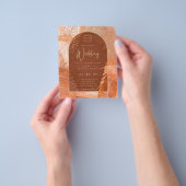 LeahG Terracotta Gold Autumn FALL Wedding Invite Flyer (Hand)