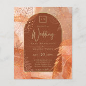 LeahG Terracotta Gold Autumn FALL Wedding Invite Flyer (Voorkant)