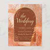 LeahG Terracotta Gold Autumn FALL Wedding Invite Flyer (Voorkant)